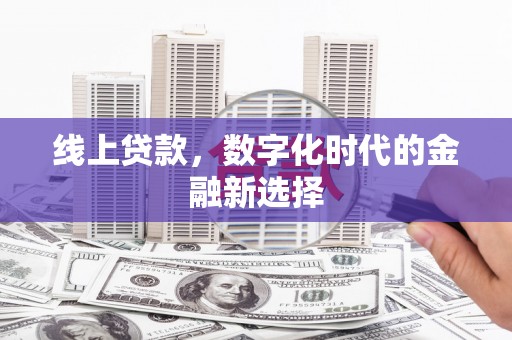 南开线上贷款，数字化时代的金融新选择