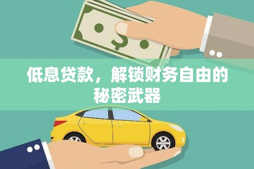 南开低息贷款，解锁财务自由的秘密武器