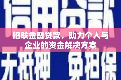 南开招联金融贷款，助力个人与企业的资金解决方案