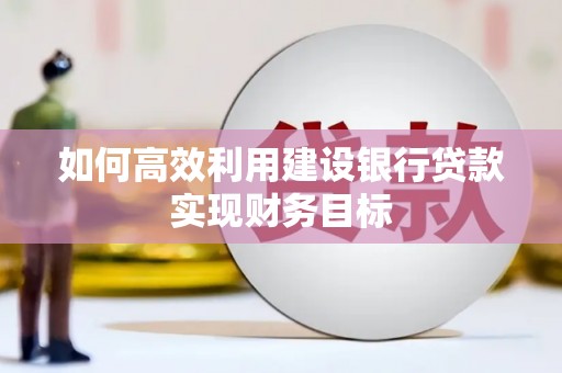 南开如何高效利用建设银行贷款实现财务目标