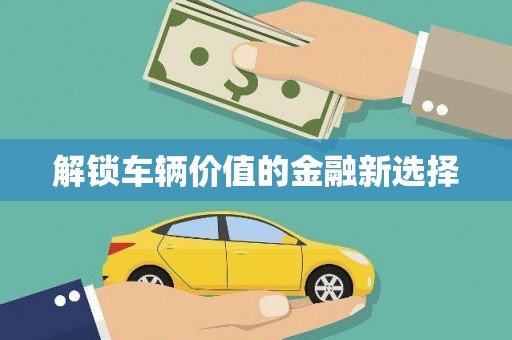 南开解锁车辆价值的金融新选择