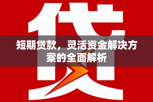南开短期贷款，灵活资金解决方案的全面解析