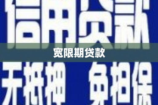 南开宽限期贷款