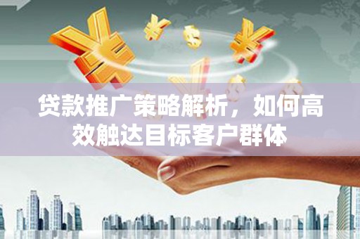 南开贷款推广策略解析，如何高效触达目标客户群体