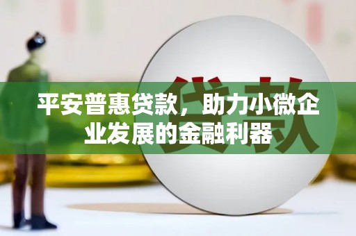 南开平安普惠贷款，助力小微企业发展的金融利器