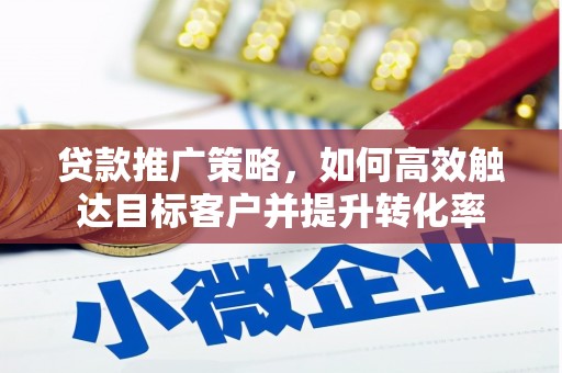 南开贷款推广策略，如何高效触达目标客户并提升转化率
