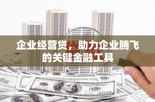 南开企业经营贷，助力企业腾飞的关键金融工具