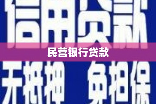南开民营银行贷款
