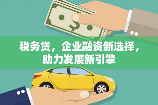 南开税务贷，企业融资新选择，助力发展新引擎
