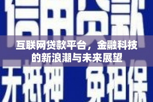 南开互联网贷款平台，金融科技的新浪潮与未来展望