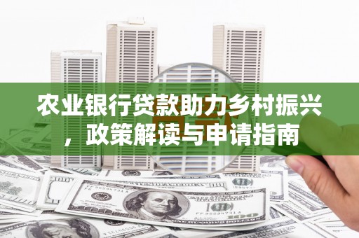 南开农业银行贷款助力乡村振兴，政策解读与申请指南