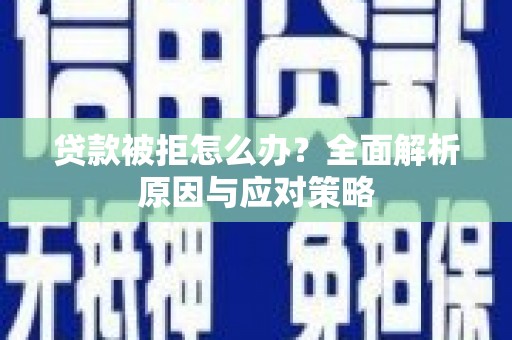 南开贷款被拒怎么办？全面解析原因与应对策略
