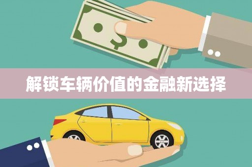 南开解锁车辆价值的金融新选择