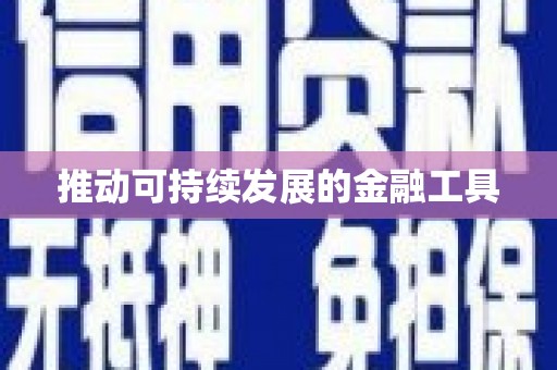 南开推动可持续发展的金融工具